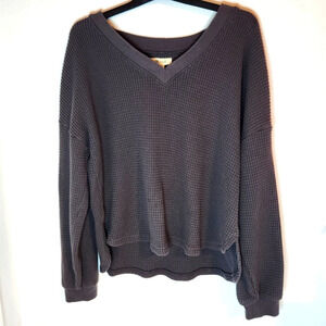 Madewell Ribbed Grey Sweater Womans Size Medium